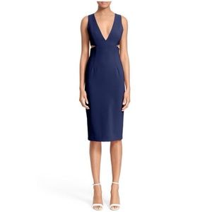 BRAND NEW Alice + Olivia Blue Cutout Sheath Dress - size 0